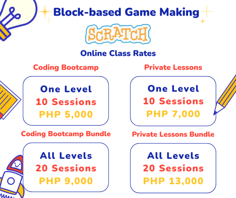 Online class rates for Block-based Game Making with Scratch